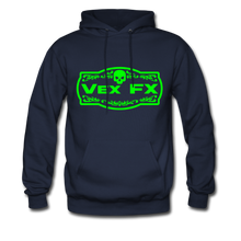 Neon Green Logo Hoodie - navy