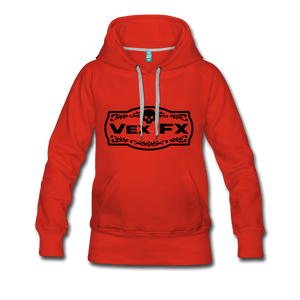 Black Logo Hoodie - red