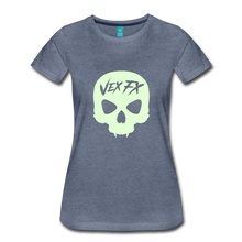 Glow In The Dark Skull T - heather blue