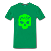 Neon Green Skull - kelly green