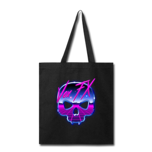 80s Synthwave Skull Tote - black