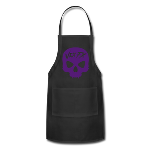 Purple Skull Apron - black