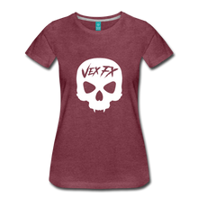 White Skull T - heather burgundy