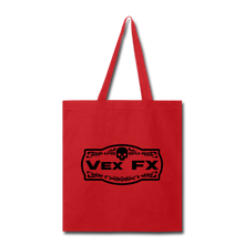 Black Logo Tote - red