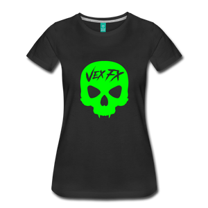 Neon Green Skull T - black