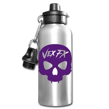 Purple Skull Water Bottle - silver