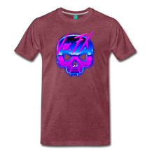 80s Synthwave Skull T3 - heather burgundy