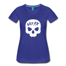 White Skull T - royal blue