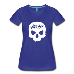 White Skull T - royal blue