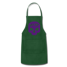 Purple Skull Apron - forest green