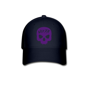 Purple Skull Flexfit Cap - navy