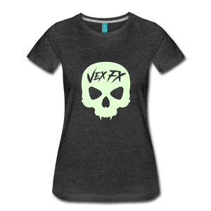 Glow In The Dark Skull T - charcoal gray