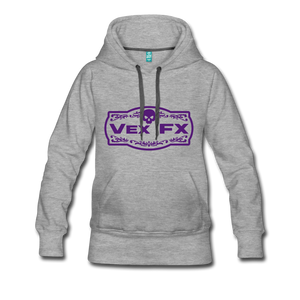 Purple Logo Hoodie - heather gray