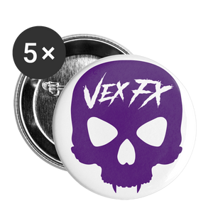 Purple Skull Buttons 2.2" (5-pack) - white