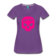 Neon Pink Skull T - purple