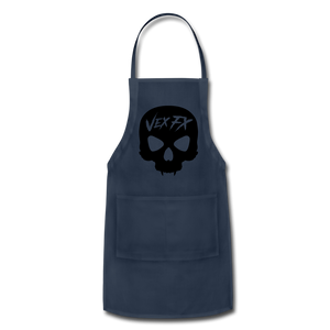 Black Skull Apron - navy