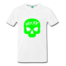 Neon Green Skull - white