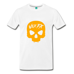 Neon Orange Skull - white