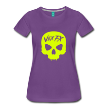 Neon Yellow Skull T - purple