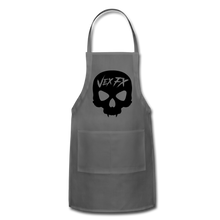 Black Skull Apron - charcoal