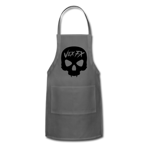 Black Skull Apron - charcoal