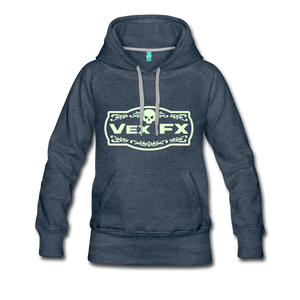 Glow In The Dark Logo Hoodie - heather denim