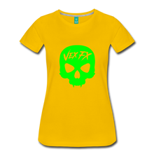 Neon Green Skull T - sun yellow