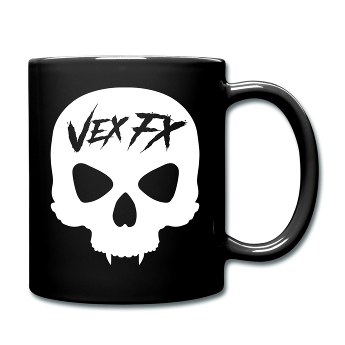 White Skull Mug - black