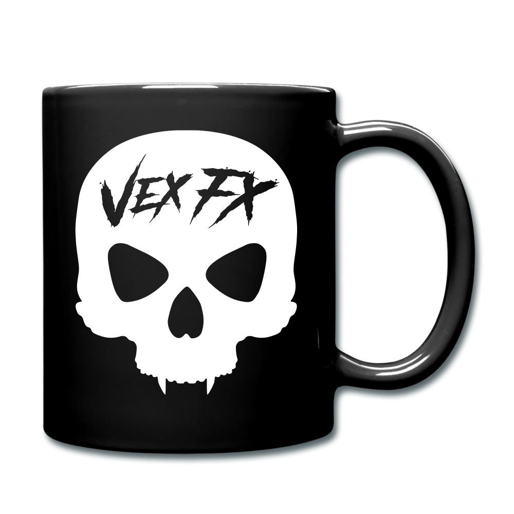 White Skull Mug - black