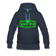 Neon Green Logo Hoodie - navy