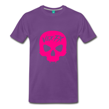 Neon Pink Skull - purple