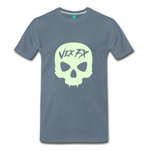 Glow In The Dark Skull - steel blue