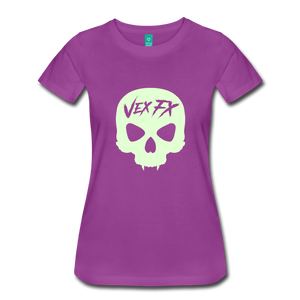 Glow In The Dark Skull T - light purple