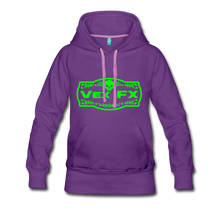 Neon Green Logo Hoodie - purple