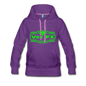 Neon Green Logo Hoodie - purple