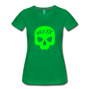 Neon Green Skull T - kelly green