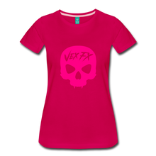 Neon Pink Skull T - dark pink