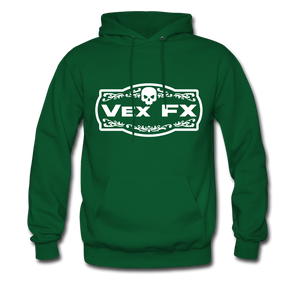 White Logo Hoodie - forest green