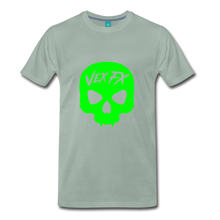 Neon Green Skull - steel green