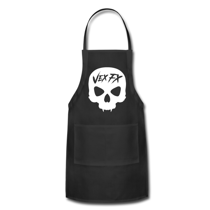 White Skull Apron - black