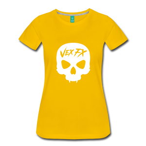 White Skull T - sun yellow