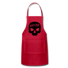 Black Skull Apron - red