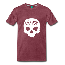 White Skull - heather burgundy