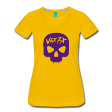 Purple Skull T - sun yellow