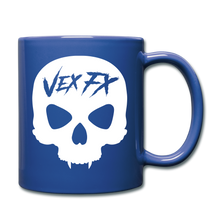 White Skull Mug - royal blue