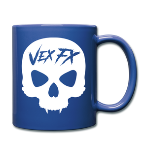 White Skull Mug - royal blue