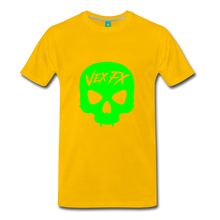 Neon Green Skull - sun yellow