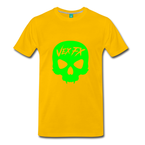 Neon Green Skull - sun yellow