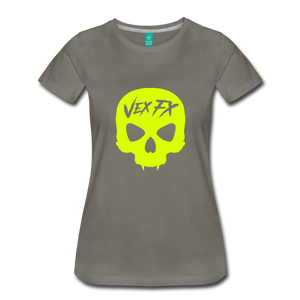 Neon Yellow Skull T - asphalt