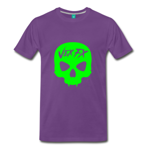 Neon Green Skull - purple